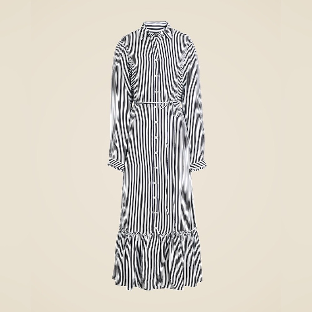J. Crew Amelia Shirt Dress Maxi, L